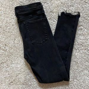 Abercrombie Simone Ankle High Rise Jeans in black